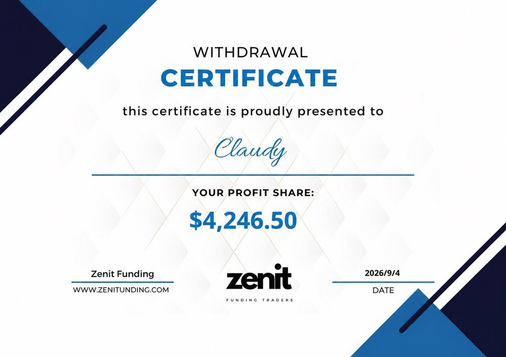 Certificat de payout Zenit Funding